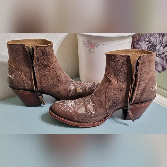 Shyanne Embroidered Leather Booties - Picture 8 of 8